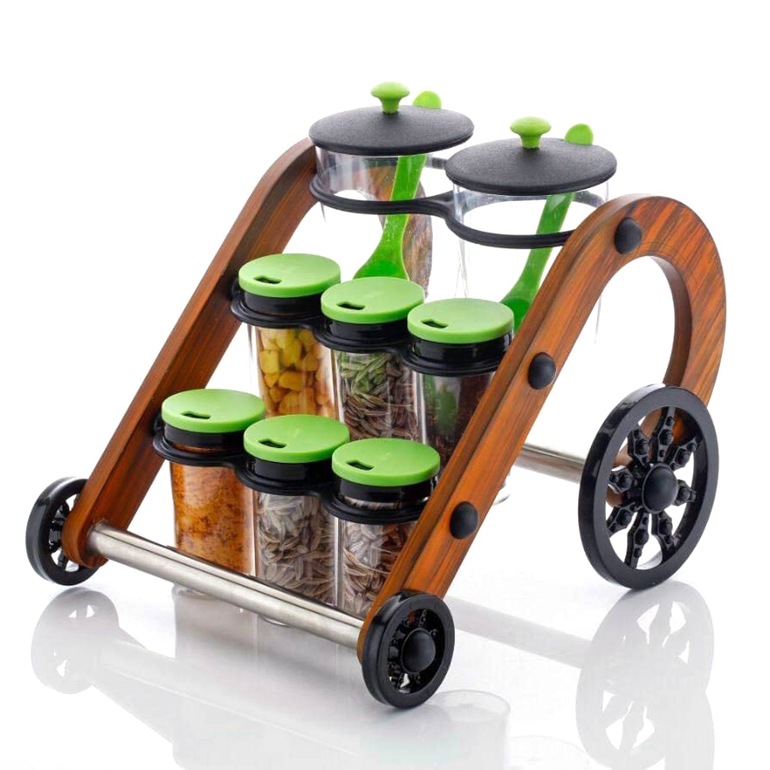 2677 Rajwadi Spice Jar Stand and holder for supporting jars, bottles etc. including all kitchen purposes. 2677 Rajwadi Spice Jar Stand and holder for supporting jars, bottles etc. including all kitchen purposes.